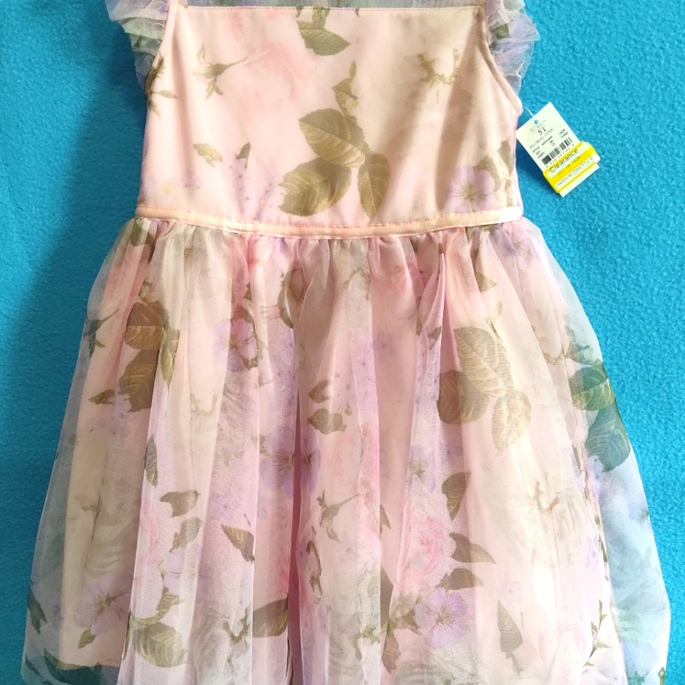5T Floral Pink Dress